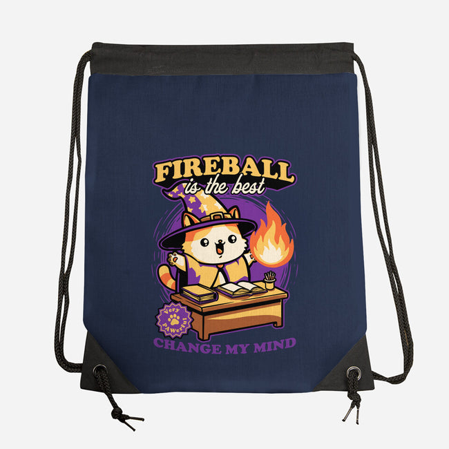 Wizard Cat Fireball-None-Drawstring-Bag-Studio Mootant