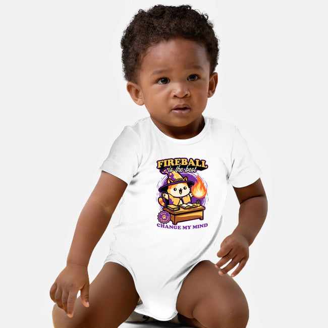 Wizard Cat Fireball-Baby-Basic-Onesie-Studio Mootant