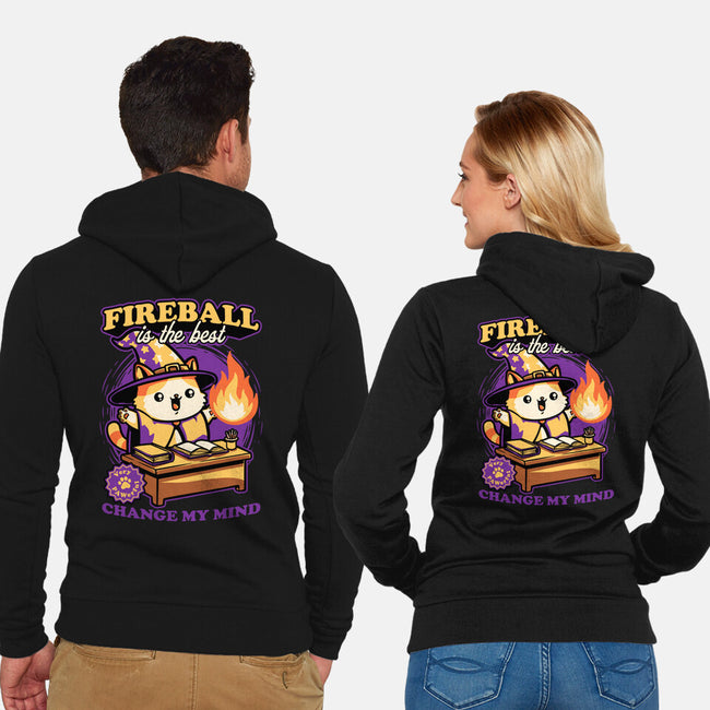 Wizard Cat Fireball-Unisex-Zip-Up-Sweatshirt-Studio Mootant