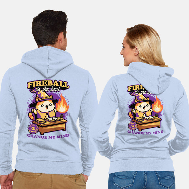 Wizard Cat Fireball-Unisex-Zip-Up-Sweatshirt-Studio Mootant