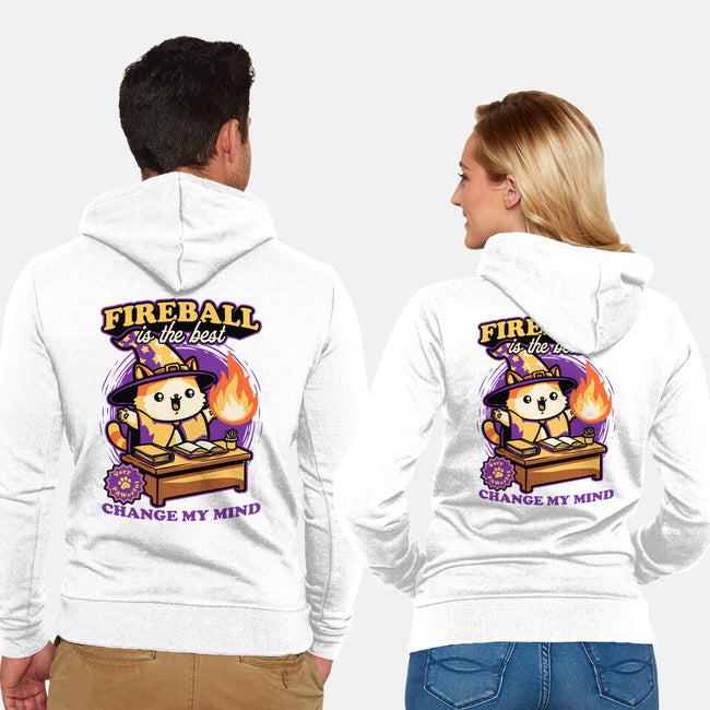 Wizard Cat Fireball-Unisex-Zip-Up-Sweatshirt-Studio Mootant