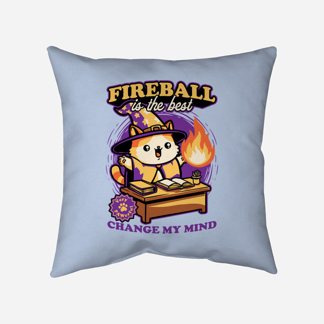 Wizard Cat Fireball-None-Removable Cover w Insert-Throw Pillow-Studio Mootant