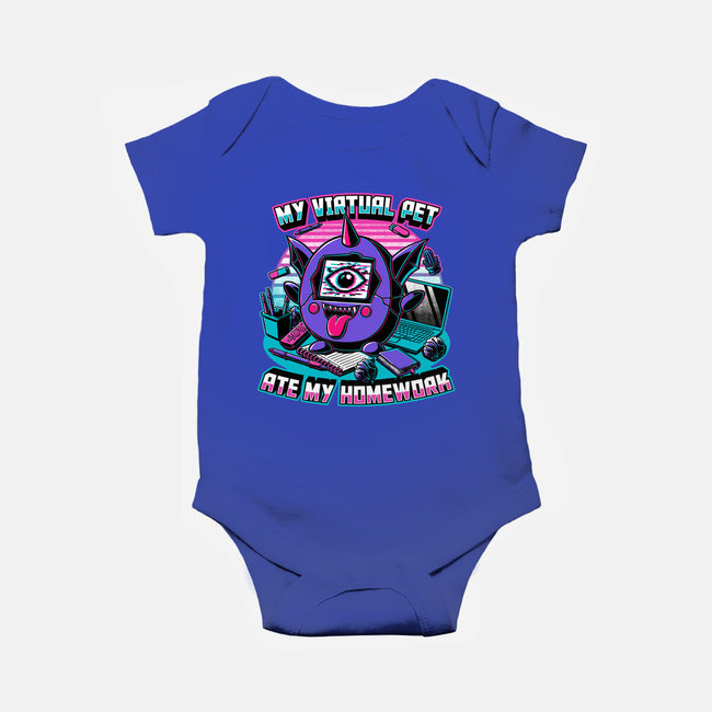 Digital Pet Homework-Baby-Basic-Onesie-Studio Mootant