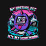 Digital Pet Homework-Womens-V-Neck-Tee-Studio Mootant