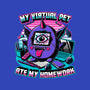 Digital Pet Homework-Womens-V-Neck-Tee-Studio Mootant