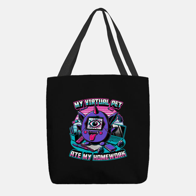 Digital Pet Homework-None-Basic Tote-Bag-Studio Mootant