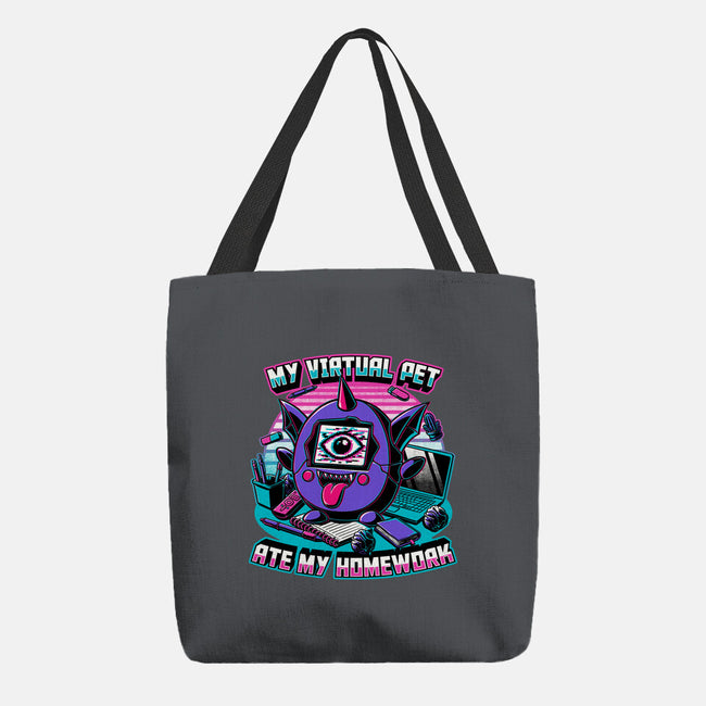 Digital Pet Homework-None-Basic Tote-Bag-Studio Mootant