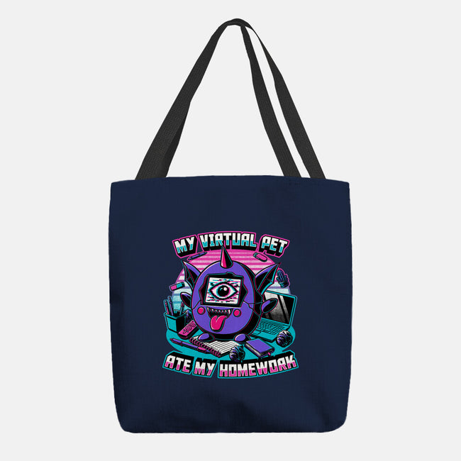 Digital Pet Homework-None-Basic Tote-Bag-Studio Mootant