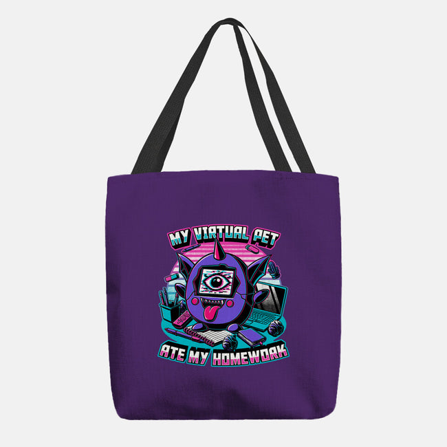 Digital Pet Homework-None-Basic Tote-Bag-Studio Mootant