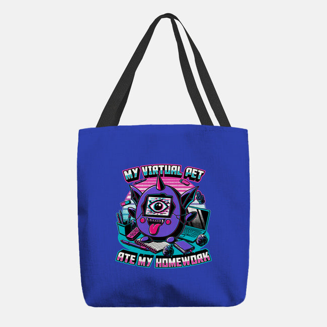 Digital Pet Homework-None-Basic Tote-Bag-Studio Mootant