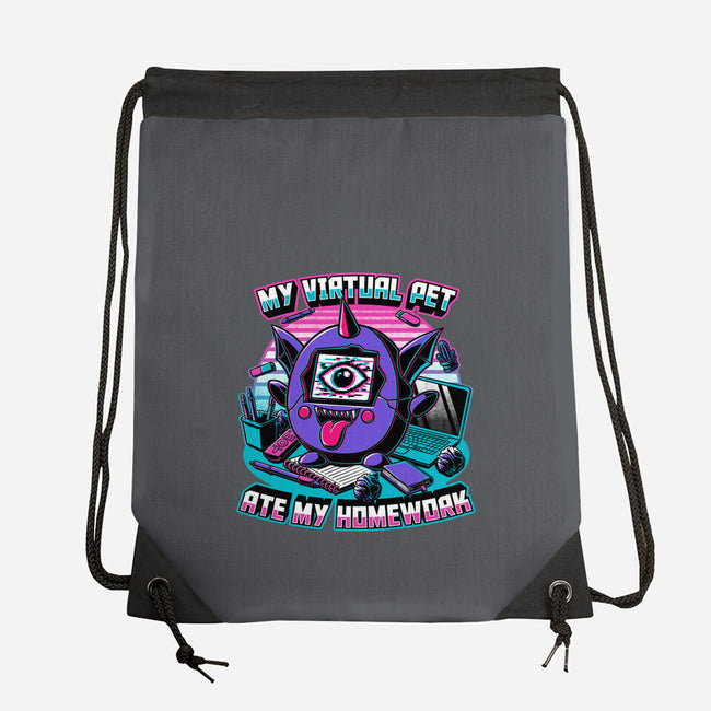 Digital Pet Homework-None-Drawstring-Bag-Studio Mootant