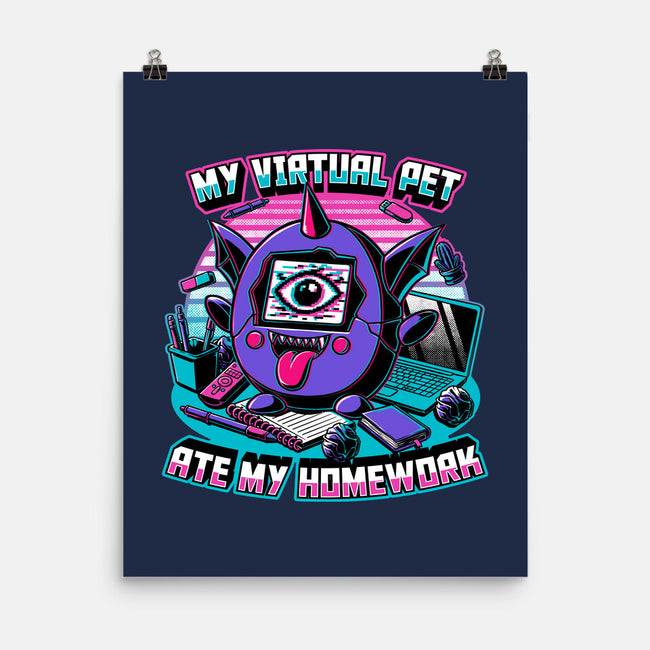 Digital Pet Homework-None-Matte-Poster-Studio Mootant