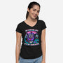 Digital Pet Homework-Womens-V-Neck-Tee-Studio Mootant