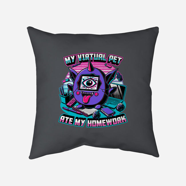 Digital Pet Homework-None-Removable Cover w Insert-Throw Pillow-Studio Mootant