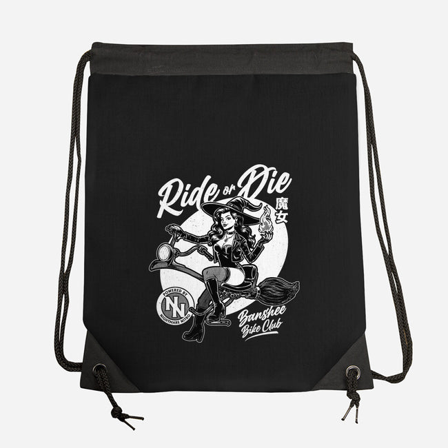 Biker Witch-None-Drawstring-Bag-Studio Mootant