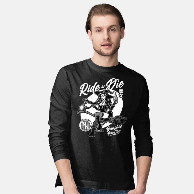 Biker Witch-Mens-Long Sleeved-Tee-Studio Mootant