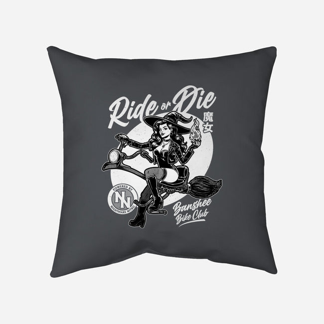 Biker Witch-None-Removable Cover w Insert-Throw Pillow-Studio Mootant