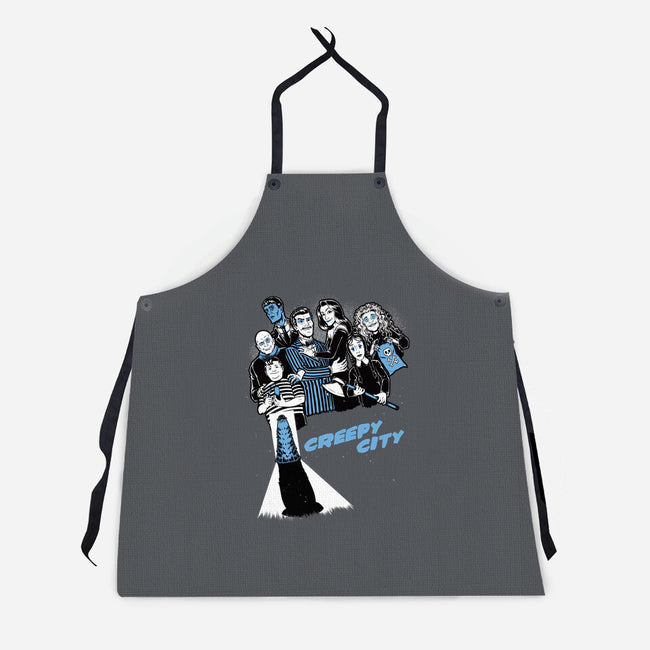 Creepy City-Unisex-Kitchen-Apron-Studio Mootant