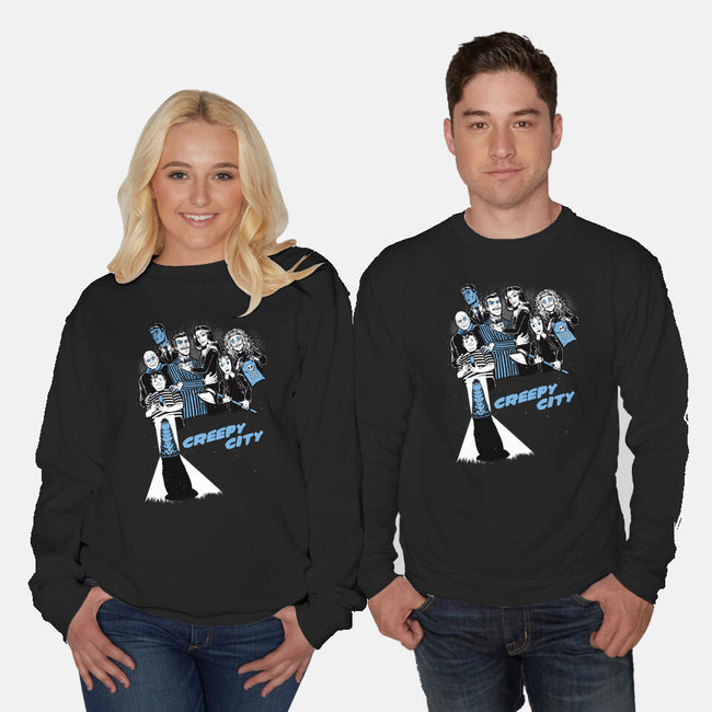 Creepy City-Unisex-Crew Neck-Sweatshirt-Studio Mootant