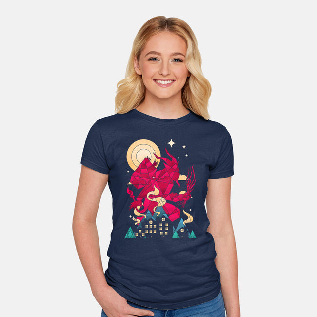 Krampus Midnight-Womens-Fitted-Tee-sachpica