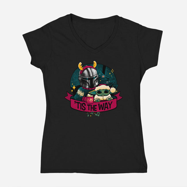 Tis The Way-Womens-V-Neck-Tee-teesgeex