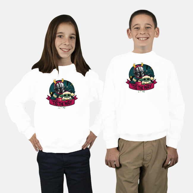 Tis The Way-Youth-Crew Neck-Sweatshirt-teesgeex