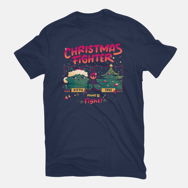 Christmas Fighter-Womens-Fitted-Tee-teesgeex