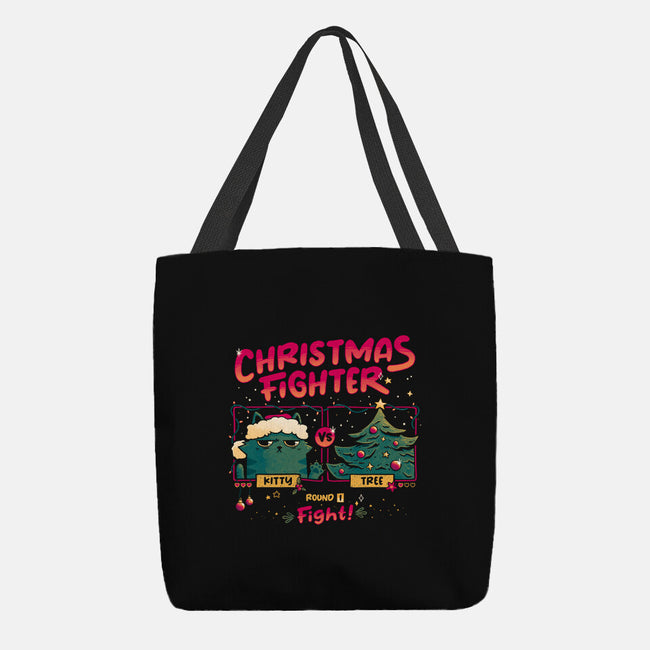 Christmas Fighter-None-Basic Tote-Bag-teesgeex