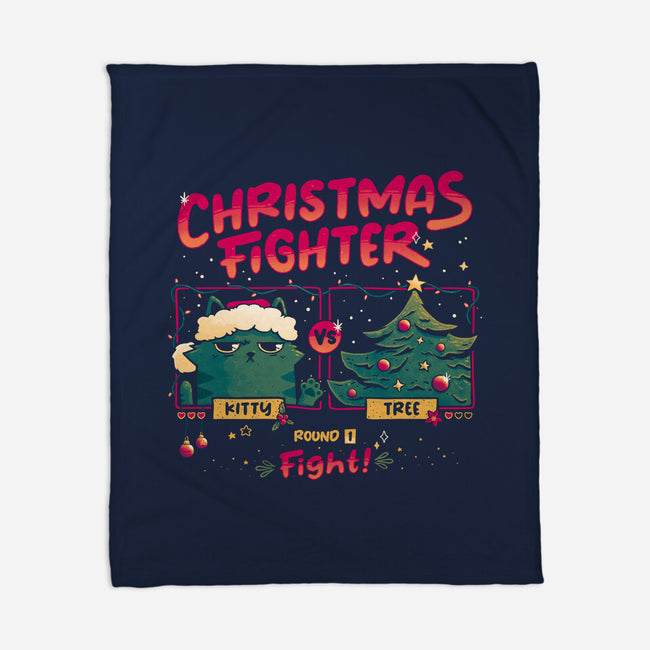 Christmas Fighter-None-Fleece-Blanket-teesgeex