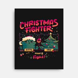 Christmas Fighter-None-Stretched-Canvas-teesgeex