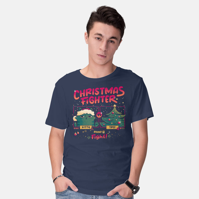 Christmas Fighter-Mens-Basic-Tee-teesgeex