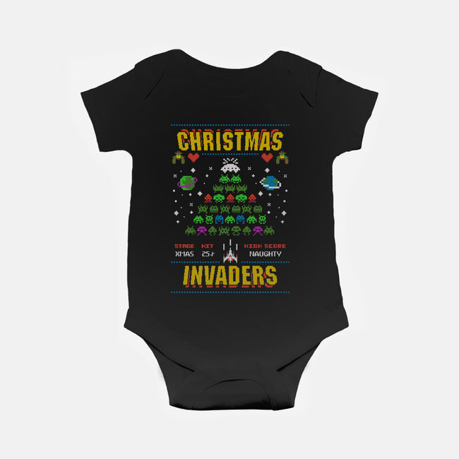 Christmas Invaders-Baby-Basic-Onesie-Arinesart