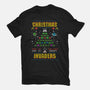 Christmas Invaders-Womens-Basic-Tee-Arinesart