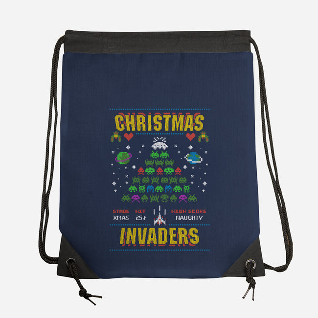 Christmas Invaders-None-Drawstring-Bag-Arinesart