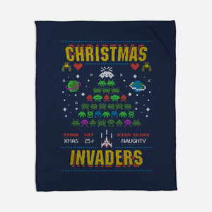 Christmas Invaders-None-Fleece-Blanket-Arinesart