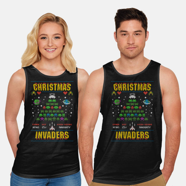 Christmas Invaders-Unisex-Basic-Tank-Arinesart