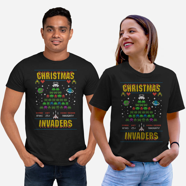 Christmas Invaders-Unisex-Basic-Tee-Arinesart