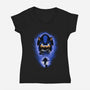 Big Blue Blur-Womens-V-Neck-Tee-rmatix