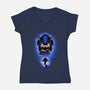 Big Blue Blur-Womens-V-Neck-Tee-rmatix