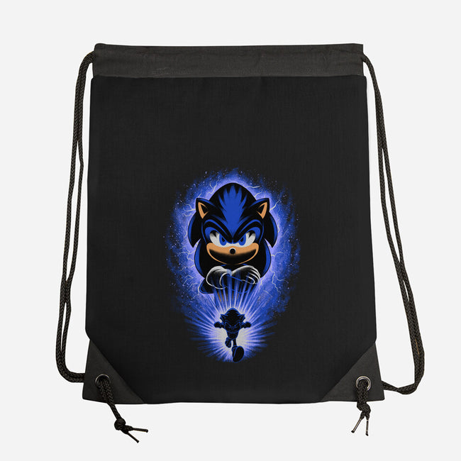 Big Blue Blur-None-Drawstring-Bag-rmatix