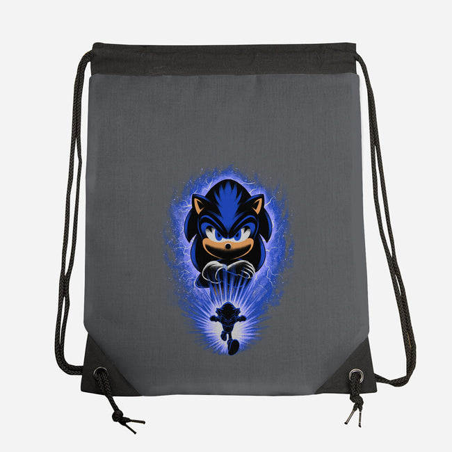 Big Blue Blur-None-Drawstring-Bag-rmatix