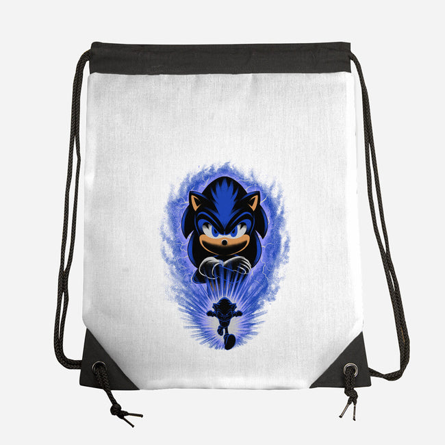 Big Blue Blur-None-Drawstring-Bag-rmatix
