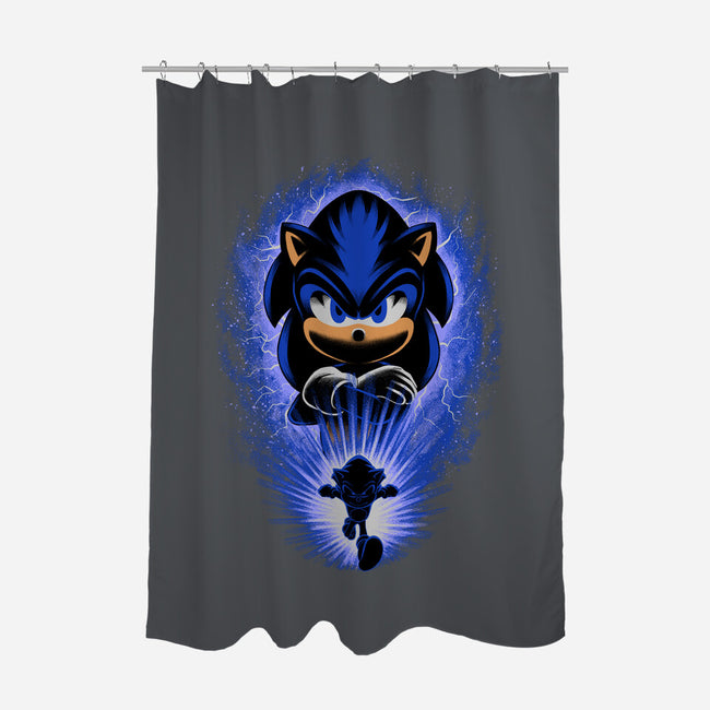 Big Blue Blur-None-Polyester-Shower Curtain-rmatix