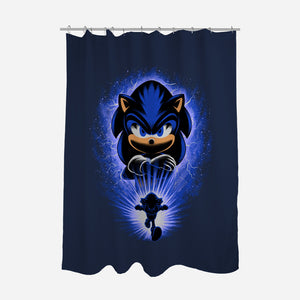 Big Blue Blur-None-Polyester-Shower Curtain-rmatix