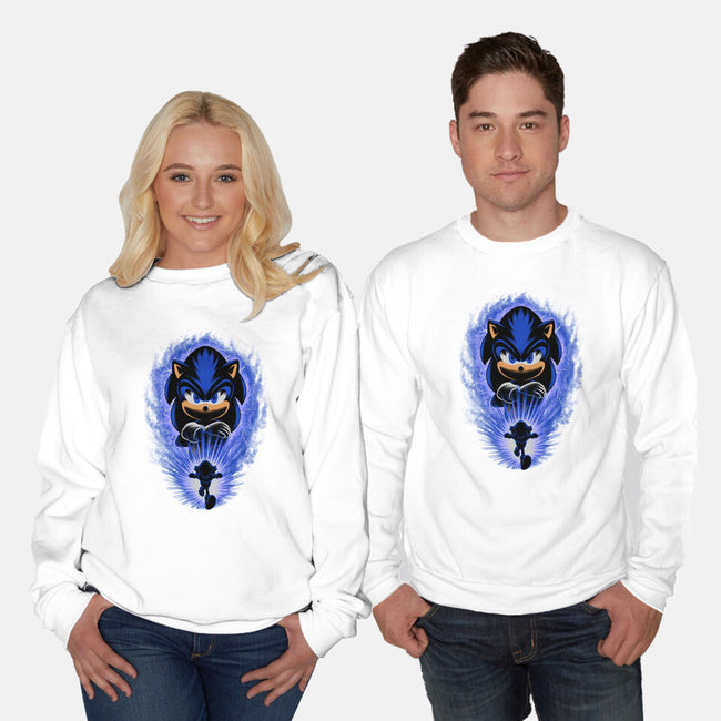 Big Blue Blur-Unisex-Crew Neck-Sweatshirt-rmatix