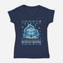 Master Of Christmas-Womens-V-Neck-Tee-Vallina84