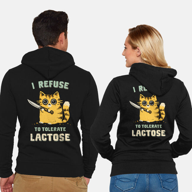 I Refuse To Tolerate Lactose-Unisex-Zip-Up-Sweatshirt-kg07