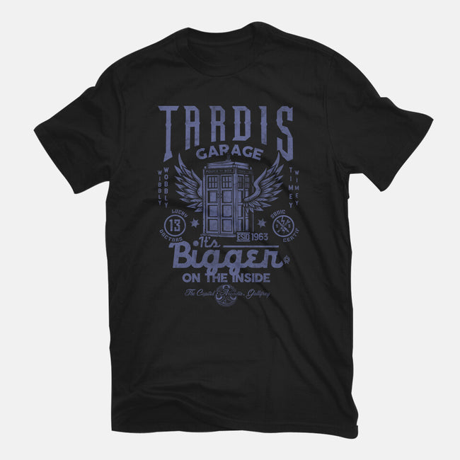 Tardis Garage-Womens-Basic-Tee-Arinesart