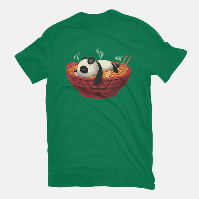 Sleepy Ramen Panda-Womens-Fitted-Tee-erion_designs