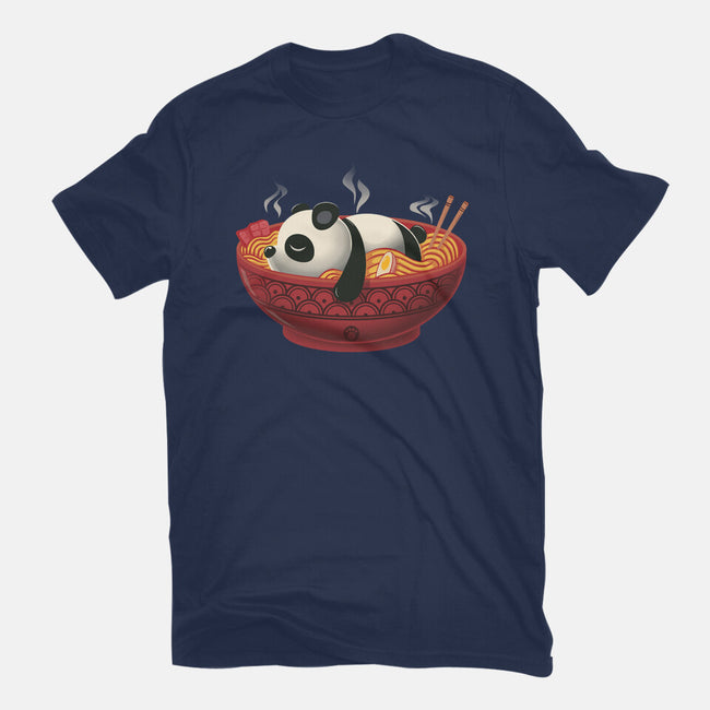 Sleepy Ramen Panda-Womens-Fitted-Tee-erion_designs